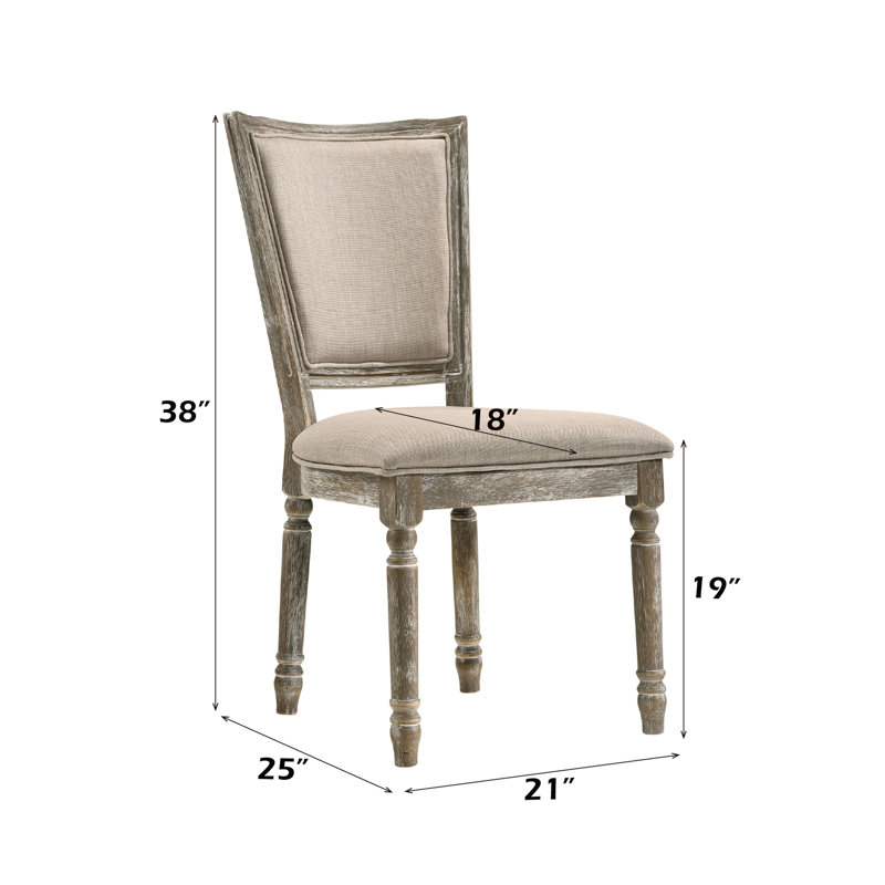 Ensemble de 2 chaises d'appoint en tissu récupéré Gabrian