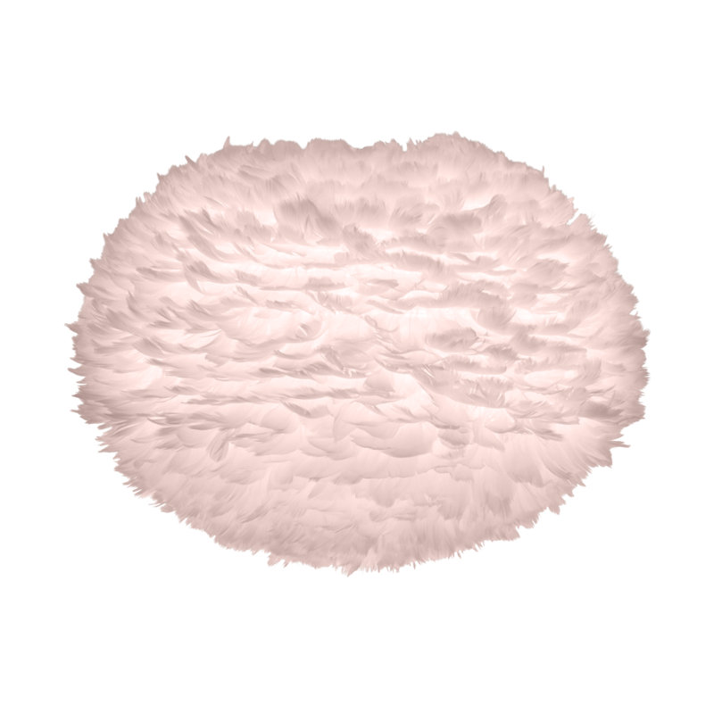 Abat-jour fantaisie 1 lumière Eos, Rose clair, H 15,70 po x l 23,60 po