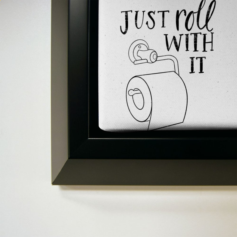«Bathroom Puns V» par Becky Thorns - Impression sur toile, H 28 po x l 28 po