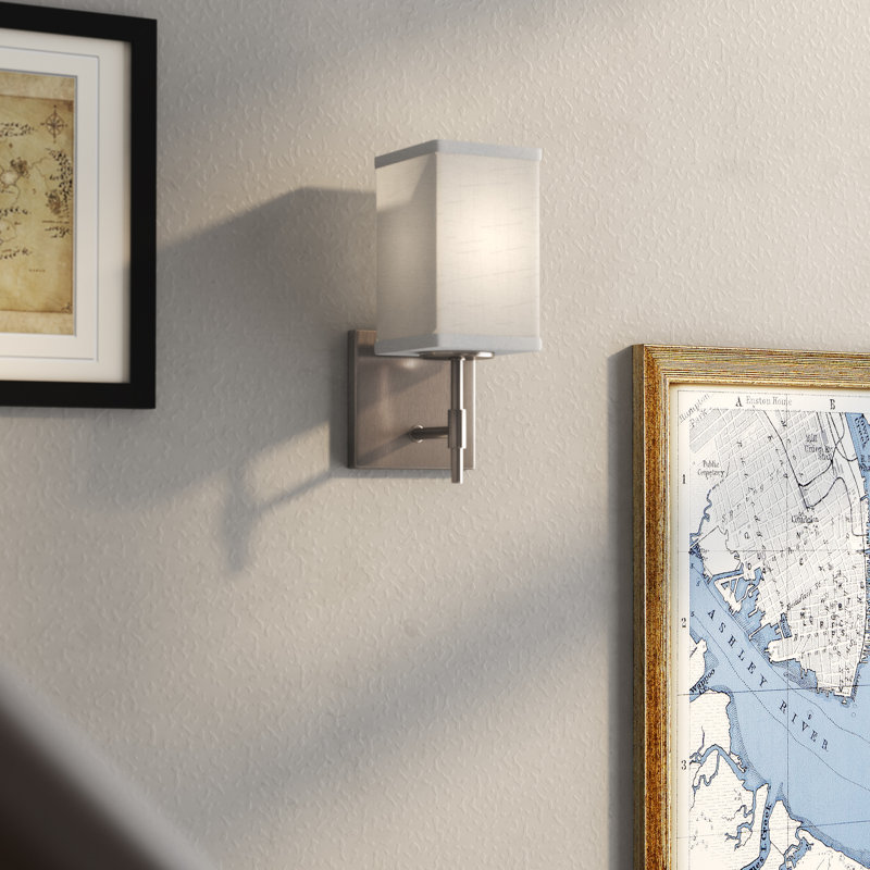 Favela LED Armed Sconce, Cream, Brushed Nickel