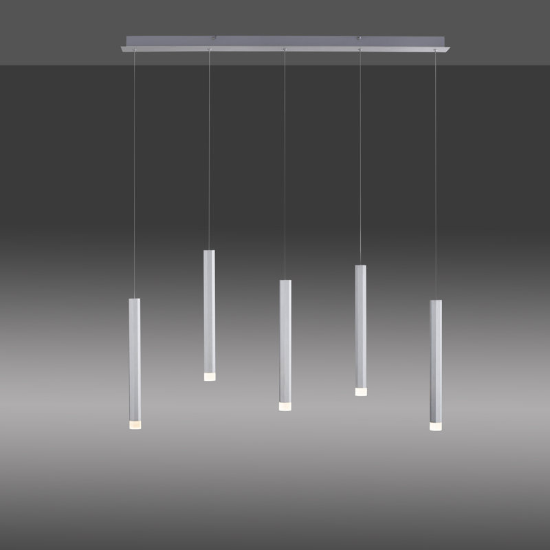 Casten 5 - Light LED Kitchen Island Pendant, Aluminium