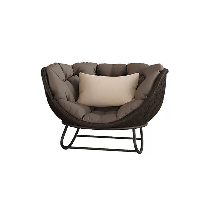 Chaise berçante Deluxe PE, Brun, Café noir