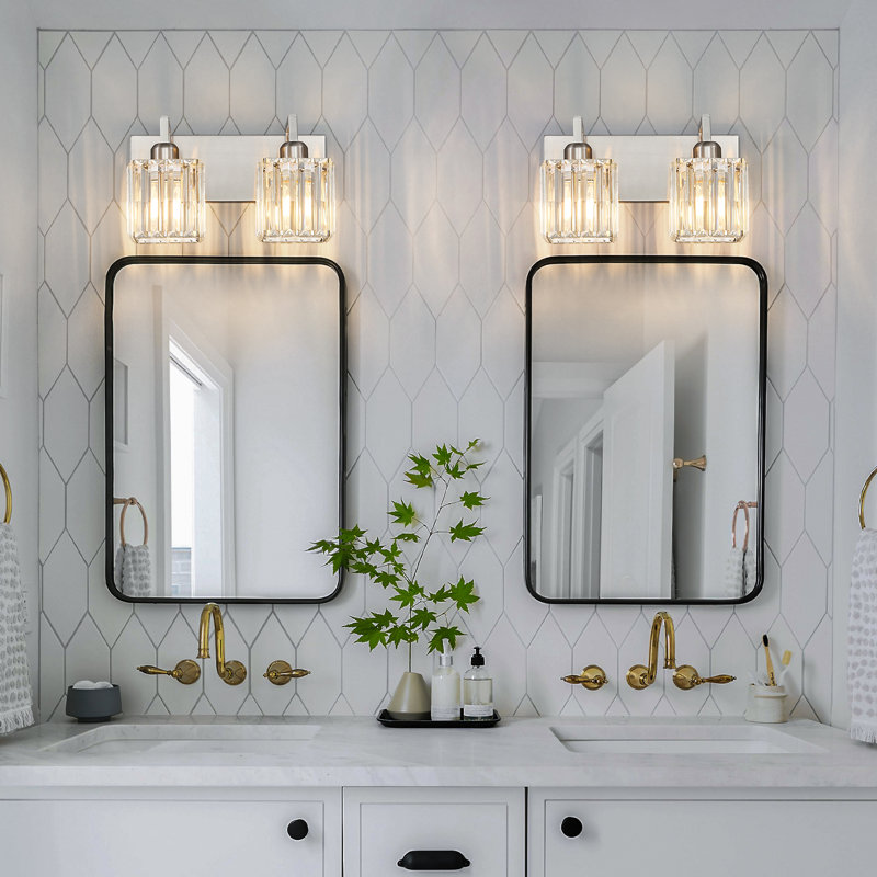 Lumière de coiffeuse Kyneisha, Deux lumières, Nickel sablé