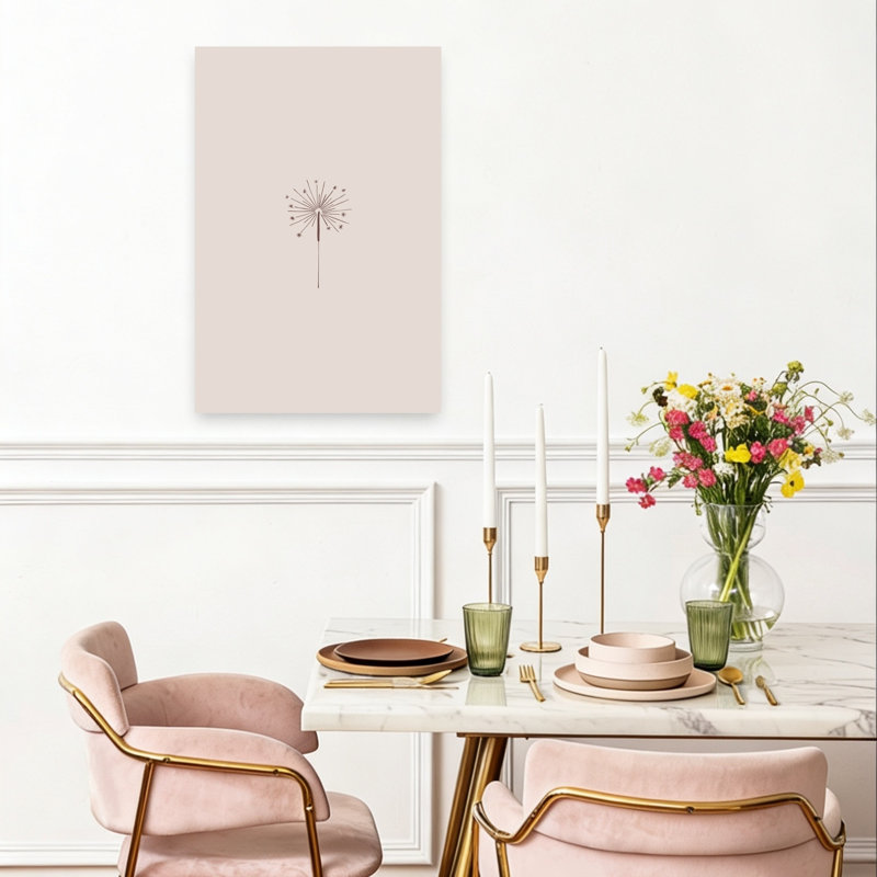 «Delicate Dandelion Wish», impression délicate de fleur de pissenlit, H 24 po x l 16 po