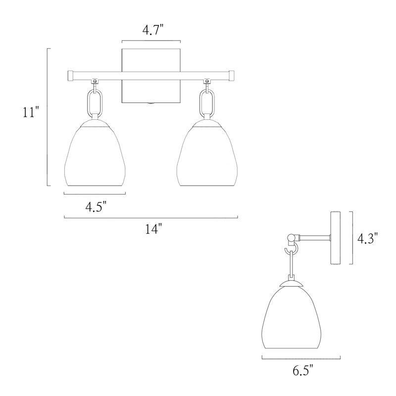 Cillin Dimmable Vanity Light, 2