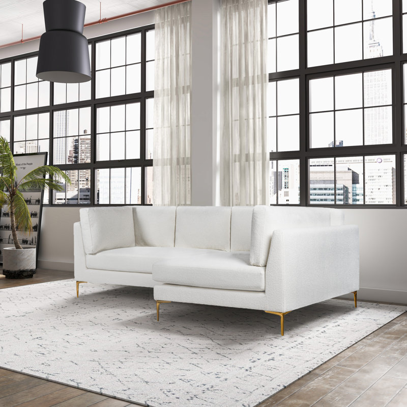 Upholstered L-Shaped Sectional Right Hand Facing, Right Hand Facing