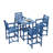 Pennington 5 Pieces Outdoor Patio Bars Set With Square Table And HDPE Chairs-126555099