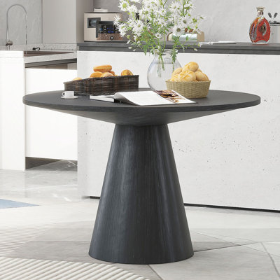 Table de salle à manger ronde rétro, table élégante minimaliste