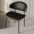 Black Solid back side Chair(Set of 2)