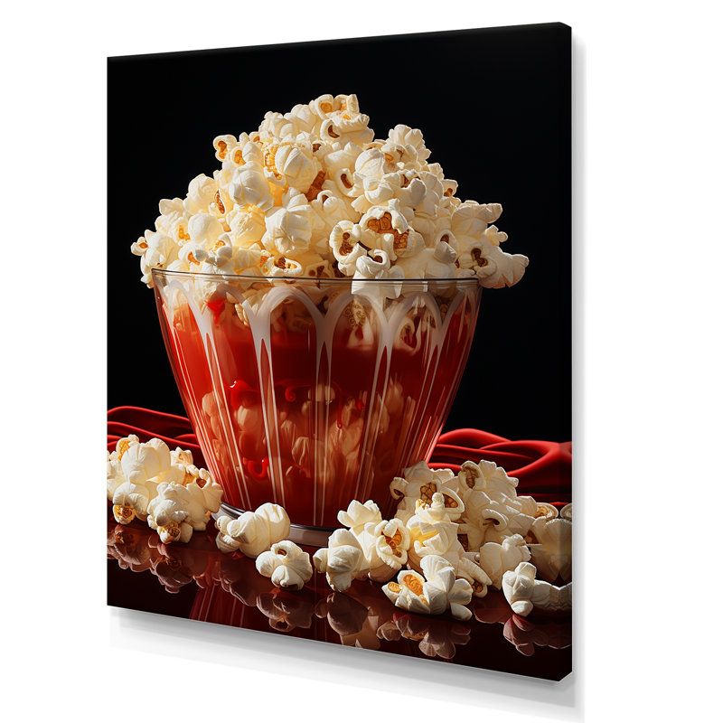 Popcorn ludique Popart - reproduction d'art sur toile_105823, H 20 po x l 12 po x P 1 po, Toile tendue