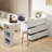 Storify L-Shaped Computer Desk with Drawers & 3-Tier Shelf