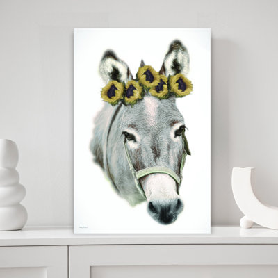 «Sunny and Her Crown Peaceful Abstract Contemporary Animal Landscape», art mural