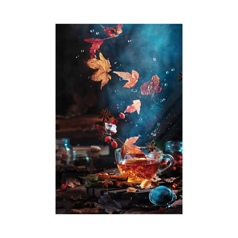 Briar Tea With Autumn Swirl by Dina Belenko - Print on Canvas, 101.6cm H x 66.04cm W x 1.91cm D, Wrapped Canvas