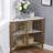 Kempst Corner End Table Shelf, 3-Tier Display Shelves with Protection Door, Metal Frame Storage Cabinet Org-1064448468