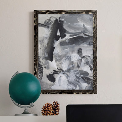 Toile encadrée noire et blanche de qualité supérieure Mix III prête à être accrochée