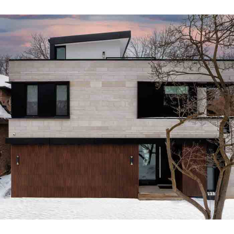 106” x 8.5” Wall Paneling Board Siding System, Outdoor Composite Cladding Siding, Weatherproof and UV-Resistant, Dark Teak