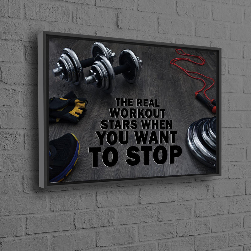 Motivational Sports Canvas Poster Perfect As Inspirational Wall Hanging For Gym Or Cave With Personalized Gift Option