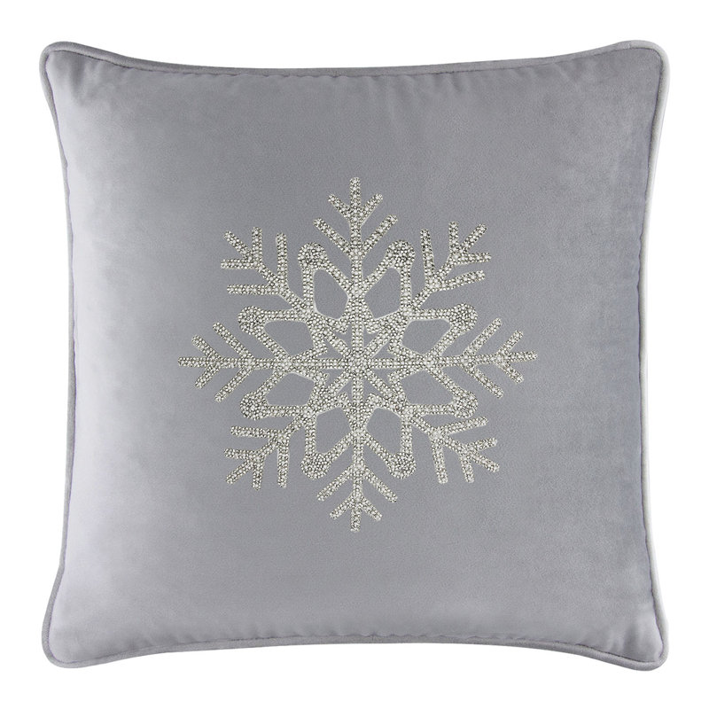 Coussin Sparkles Home Insert luxueux en plumes | Décor et décorations d'hiver, Argent argent, 20 po x 20 po