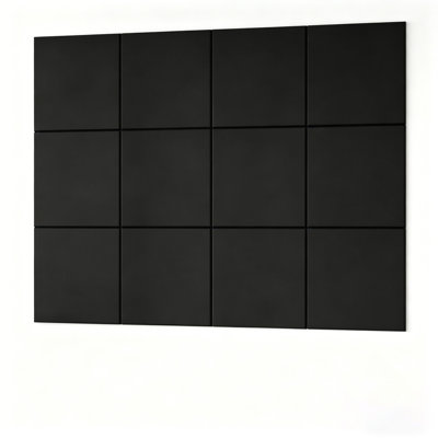 Large Wall Cork Bulletin Board, 12-Piece Felt Tile Tack Board with Pushpins, Ideal for Home and Office Decor & Organization