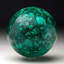 Sphère malachite de 3,5 po de diamètre polie à la main / Ver IV