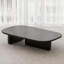 Table basse rétro en bois manufacturé noir