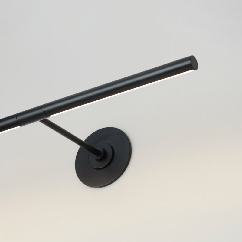 Demontrey Aluminium LED Armed Sconce, 4.5" H x 23" W x 8.75" D, Black/White