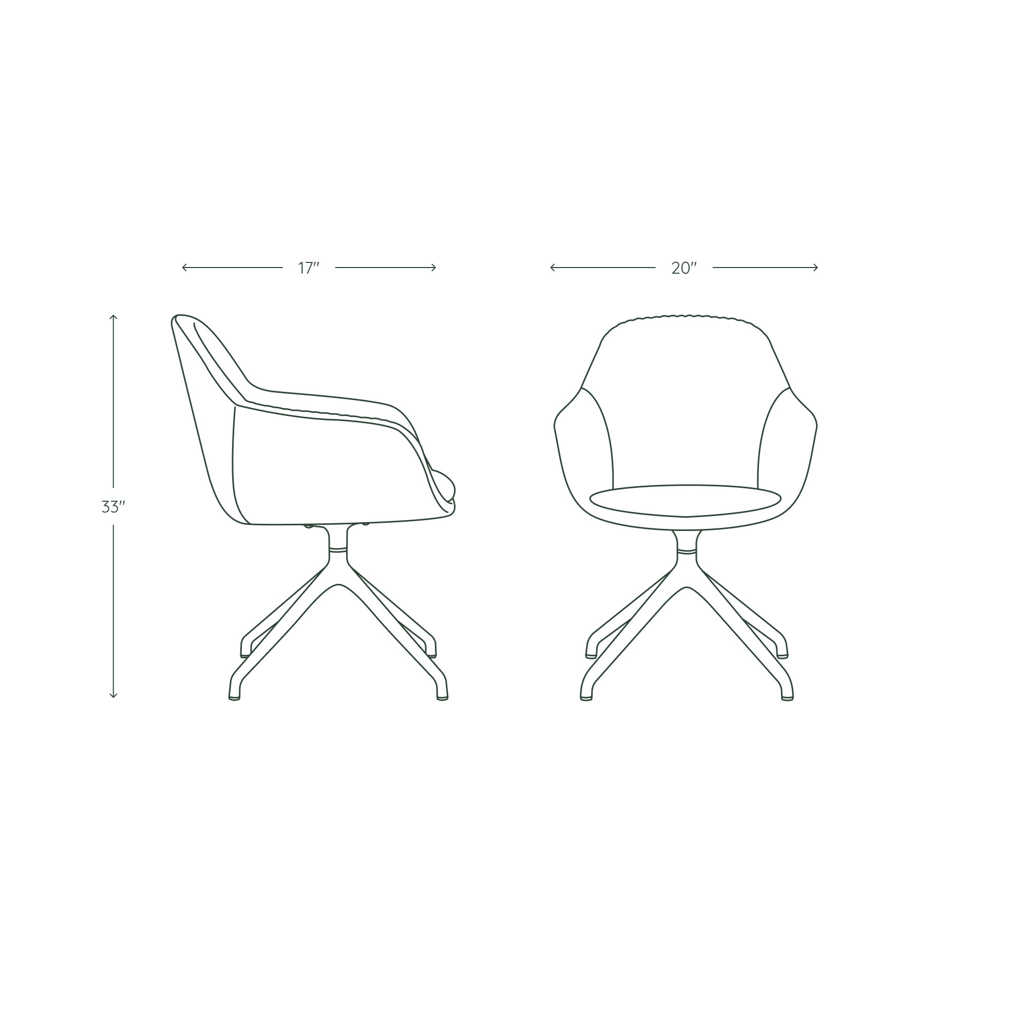 Guest Chair, Zinc