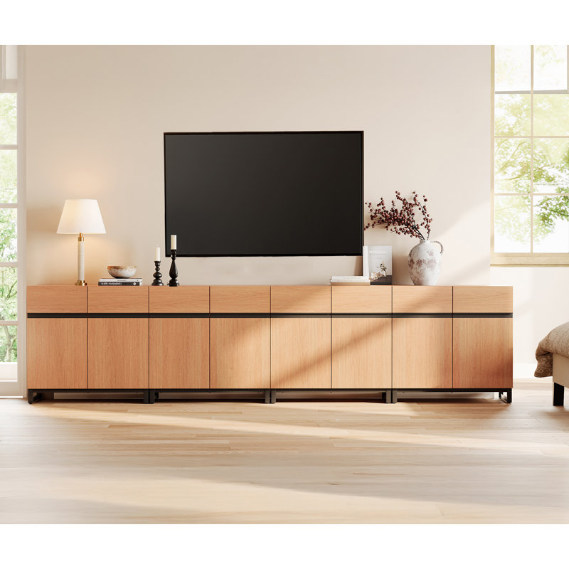 Crédence de rangement l 63 po Aadam, 30.6"H x  125.9"L x 15.6"W, Moka