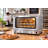 AOBOSI Commercial Countertop Convection Oven, 1800W Stainless Steel Toaster Oven with 4 Wire Racks, 150–575°F Temperature Control, 120-Minute Timer, 120V