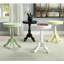 Table d'appoint noire avec piédestal tourné-1202893585