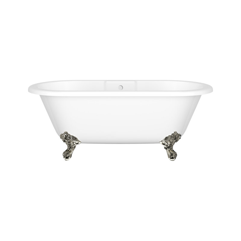 Cheshire Freestanding Soaking Bathtub, Brushed Nickel