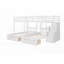 Lit double superposé double avec tiroirs Barrières de sécurité (L 114,8 po x l 76 po x H 64,6 po), robustes et peu encombrantes (sans sommier)-1142623779