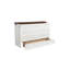 Grand lit escamotable avec tiroir de rangement et station de charge Murphy, port USB, cadre de lit escamotable en pin massif pour bureau à domicile, studio ou chambre d'amis, noyer blanc-296723922