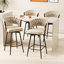 De 2 tabourets de bar rotatifs à 360 °, coussins souples, structure en métal, élégants pour la cuisine, 2 chaises pivotantes noires et blanches, pieds, maison de luxe moderne et