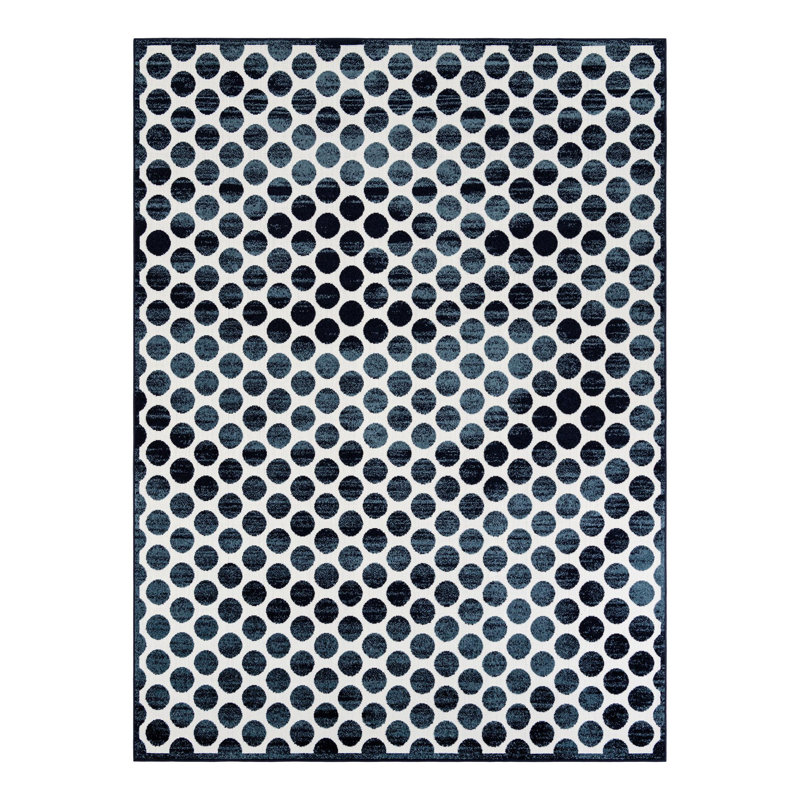 Sabrina Soto Dots Indoor/Outdoor Rug Navy Blue, Rectangle 9' x 12'