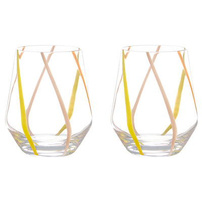 Rio - Deux verres à vin sans pied à l'ancienne