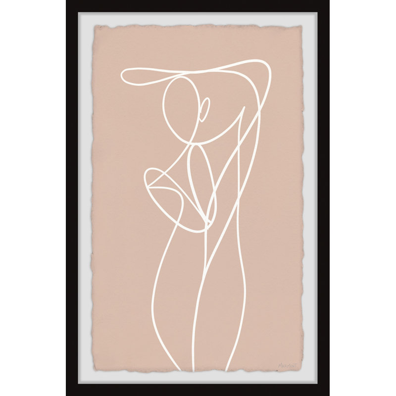 One Line Figure - Single Picture Frame Print, 30cm H x 20cm W x 3.81cm D