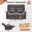 Causeuse inclinable avec porte-gobelets-653297939