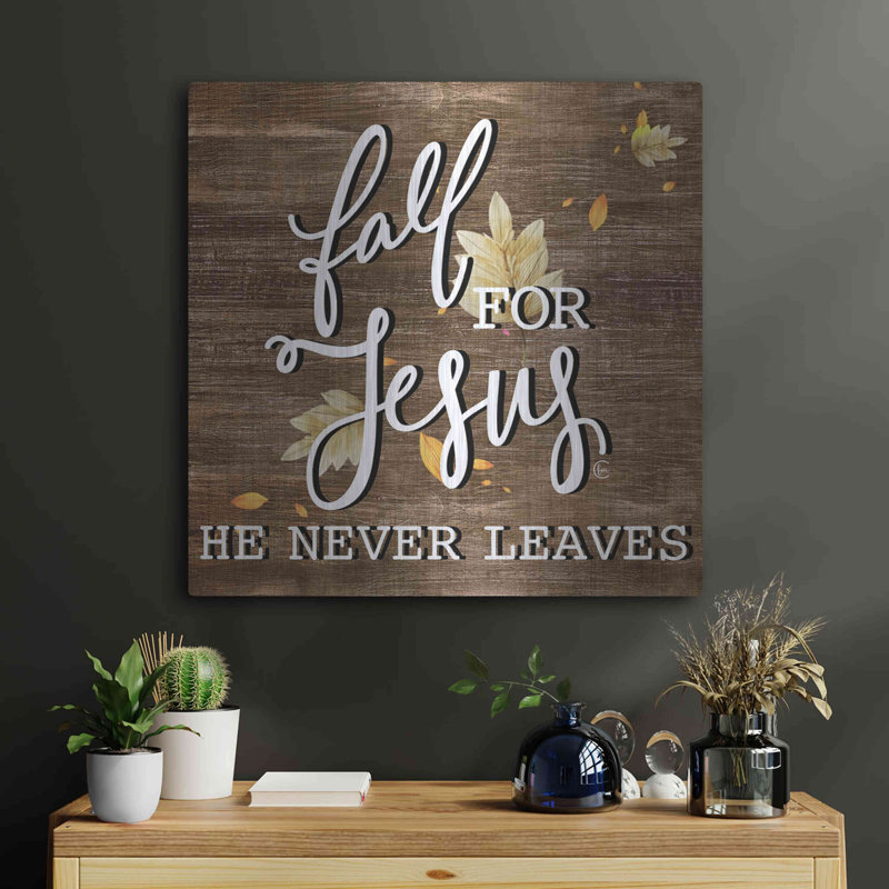 «Fall For Jesus» par Fearful Made Creations, art mural, H 24 po x l 24 po