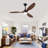 Hot Sales 52 Inch Indoor Black Ceiling Fans With Lights