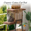 Arbre à chat moderne de 58 pouces pour grands chats, tour de chat à plusieurs niveaux avec grand perchoir, hamac, planche à gratter et coussinets amovibles, brun rustique, parfait pour les Maine Coons