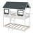 Bunk Bed With Roof, Window, Guardrail, Ladder-2063188064