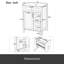 Meuble-lavabo de 24 pouces avec lavabo en céramique, 1 porte à fermeture en douceur, 2 tiroirs à fermeture en douceur et 2 supports de rangement sur la porte-1070390056