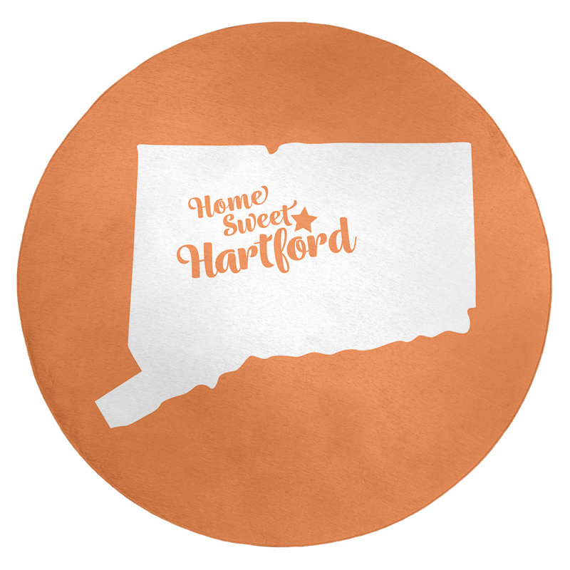 Tapis en poly-chenille hartford connecticut, Rond 5 pi