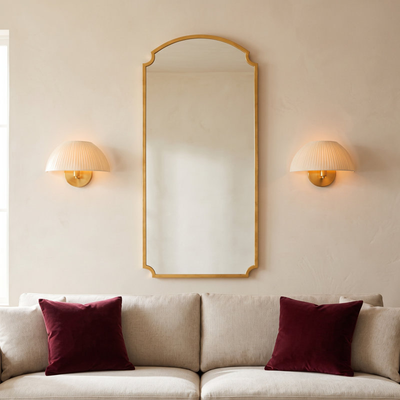 Orwell Metal Flat Mirror, Gold