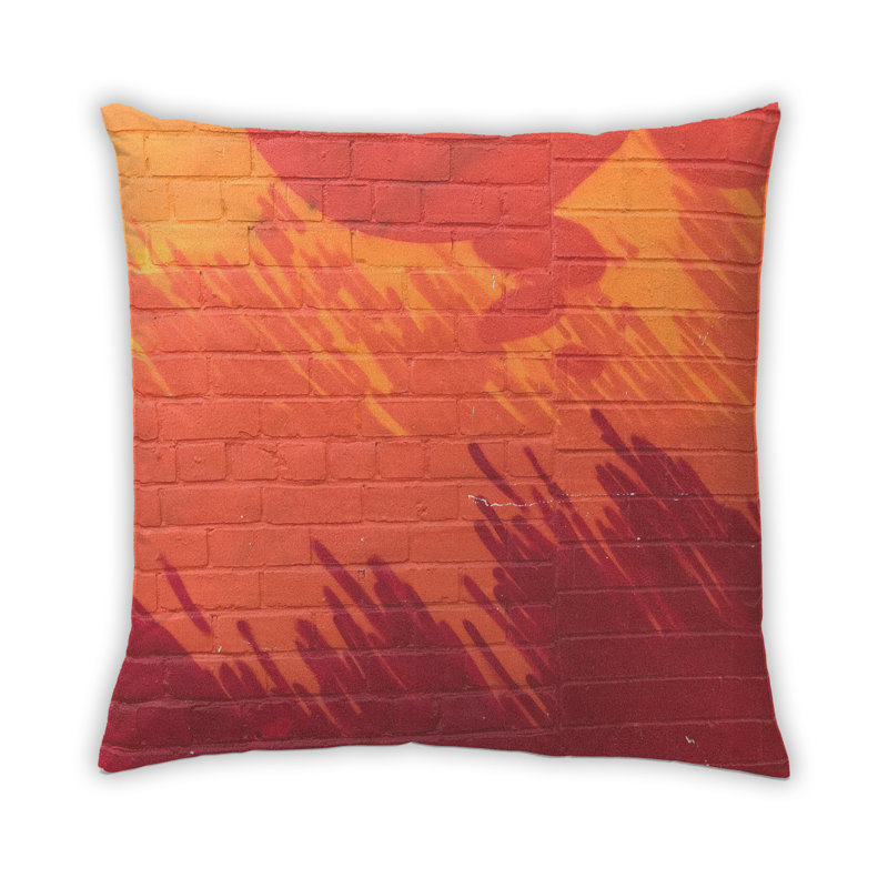 Colour Focus Orange 38 Throw Pillow, Microsuede