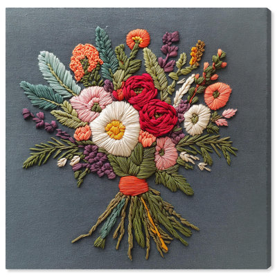 «Stitched Bloom Bouquet I», impressions sur toile par Art Remedy