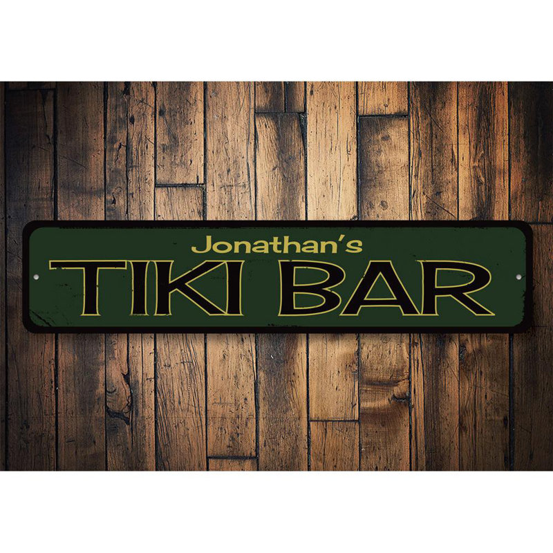 Plaque Tiki, H 4 po x l 18 po x P 0,04 po