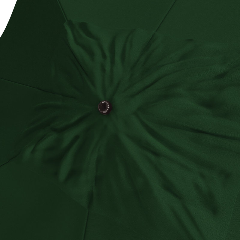 Grunwald 132 " W Rectangular Collapsible Market Sunbrella® Umbrella with Crank Lift, Canvas Forest Green Sunbrella® Canvas