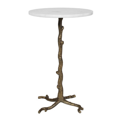 Uttermost Calais White Marble Accent Table